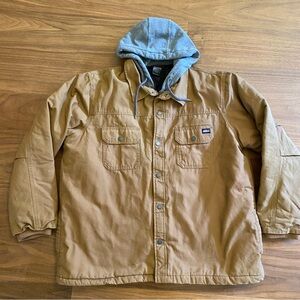 Dickies Tan Hooded Workwear Jacket Quilted Lined Canvas 3XL